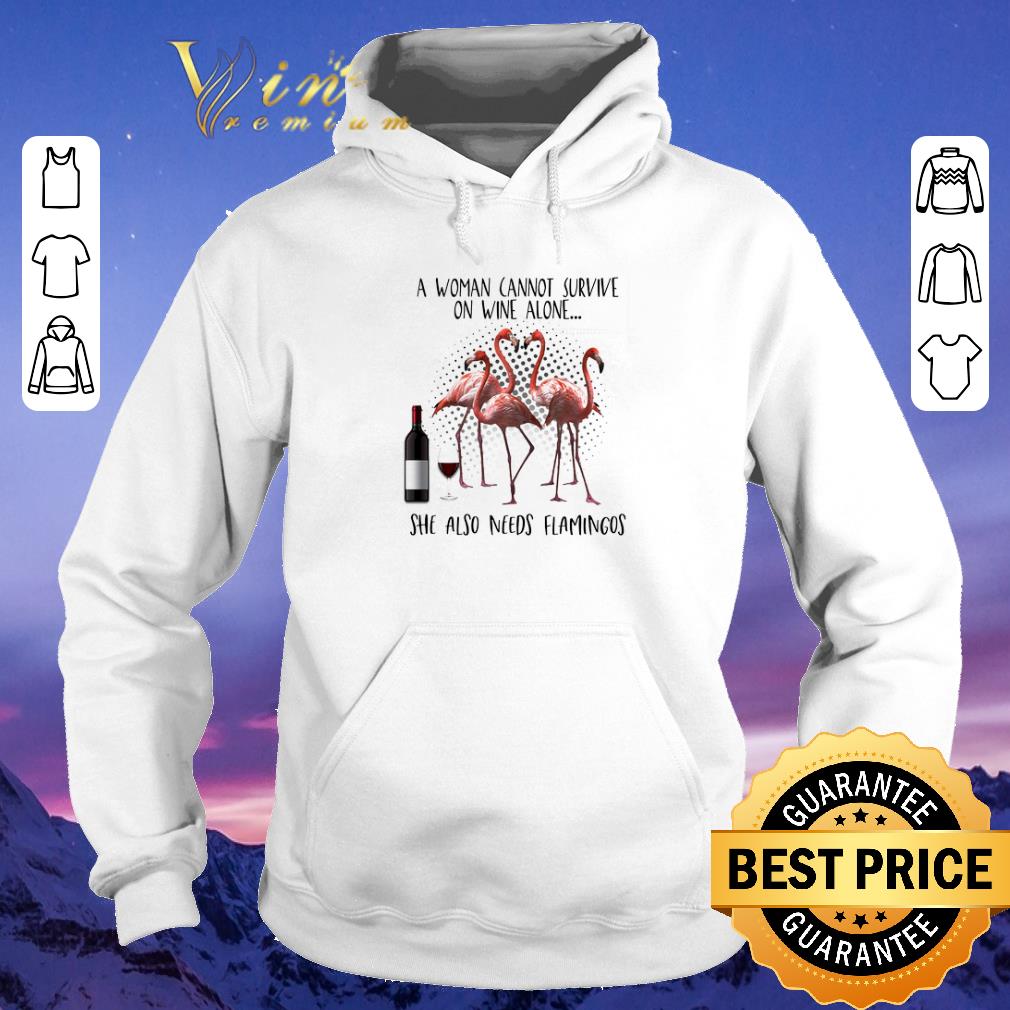 Top A woman cannot survive on wine alone she also needs flamingos shirt sweater Top A woman cannot survive on wine alone she also needs flamingos shirt sweater 4 - Top A woman cannot survive on wine alone she also needs flamingos shirt sweater