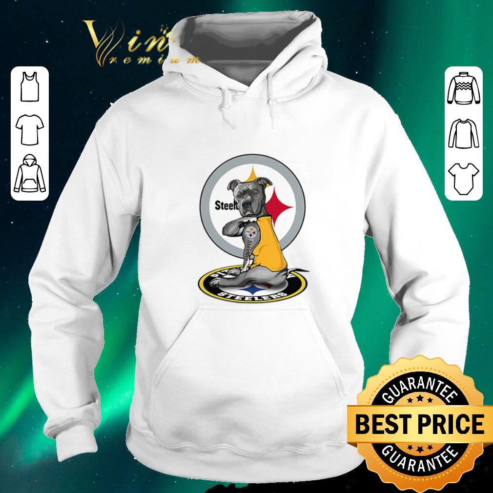Top Black Pitbull Tattoo Pittsburgh Steelers Logo shirt sweater 4 - Top Black Pitbull Tattoo Pittsburgh Steelers Logo shirt sweater