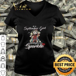 Betty Boop riding september as a march girl i was born to sparkle shirt