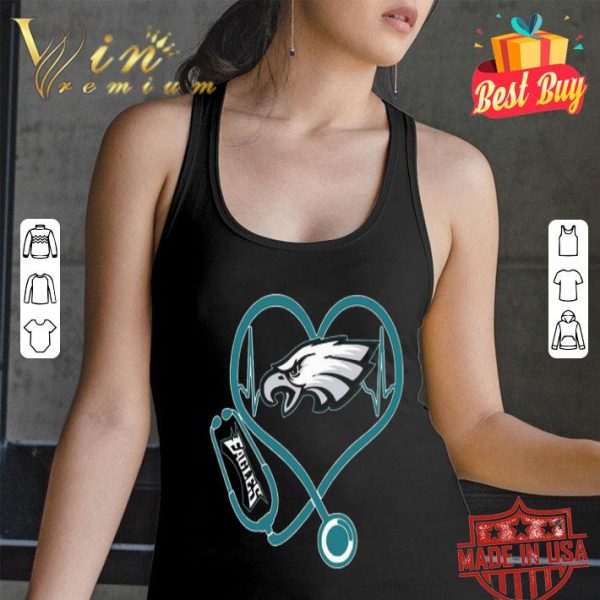 Love Stethoscopes Philadelphia Eagles heart shirt