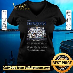 Pretty The Dallas Cowboys 60th anniversary 1960 – 2020 thank for memories signatures shirt sweater 1