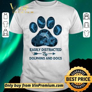 Pretty Dog Paw Dolphins Easily Distracted By Dolphins And Dogs shirt sweater