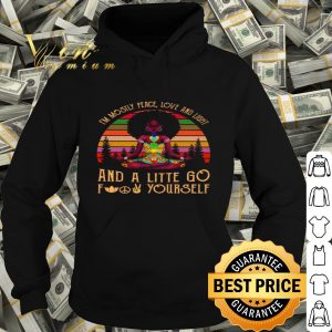 Black Yoga I’m mostly peace love and light and a little go fuck yourself vintage shirt