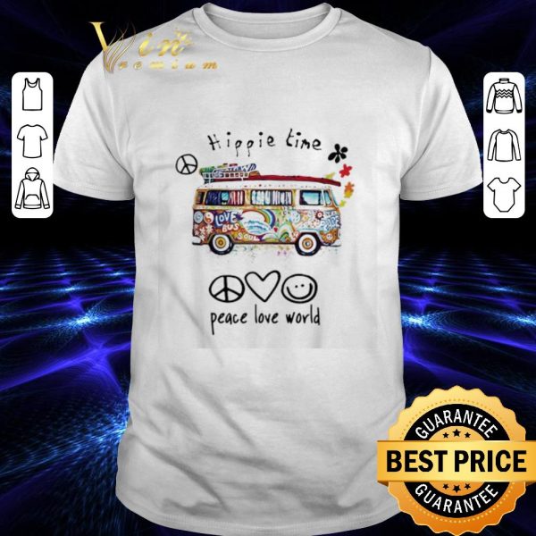 Premium Hippie time peace love world Hippie Van Version shirt