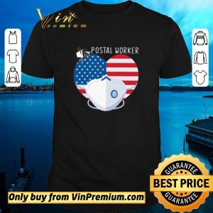 Hot Heart American Flag Mask Postal Worker shirt sweater
