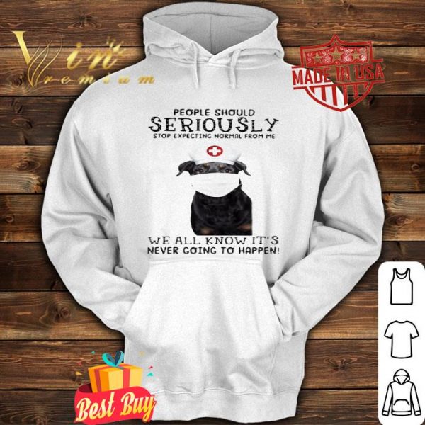 Dog mask people should seriously stop expecting normal from me shirt