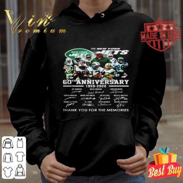The New York Jets 60th anniversary 1959 2020 signatures shirt