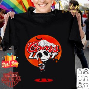 Jack Skellington hold Coors Light beer sunset shirt