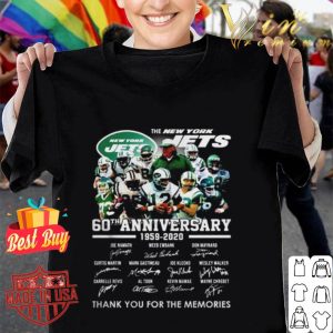 The New York Jets 60th anniversary 1959 2020 signatures shirt