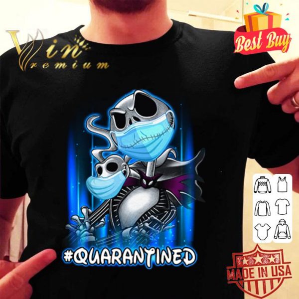 Jack Skellington and Zero Ghost mask #quarantined Coronavirus shirt