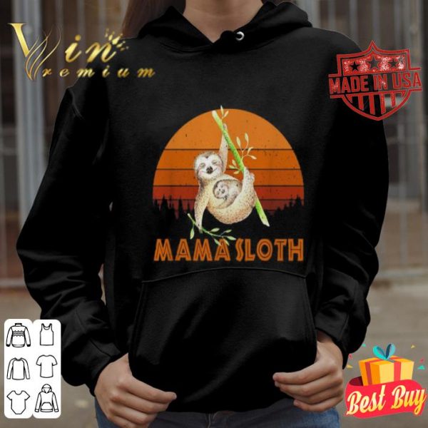 Mama sloth sunset mother dayshirt