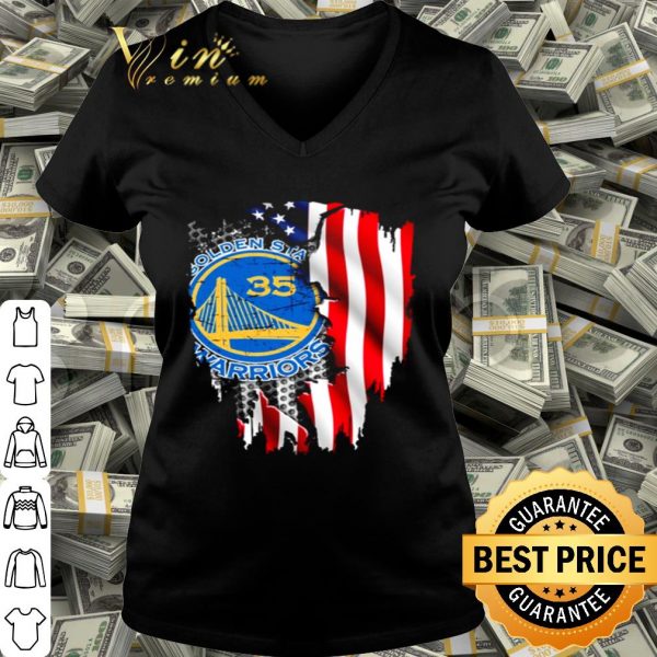Golden State Warriors inside American Flag shirt