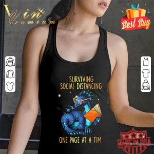 Dragon book surviving social distancing one page at a tim Coronavirus shirt