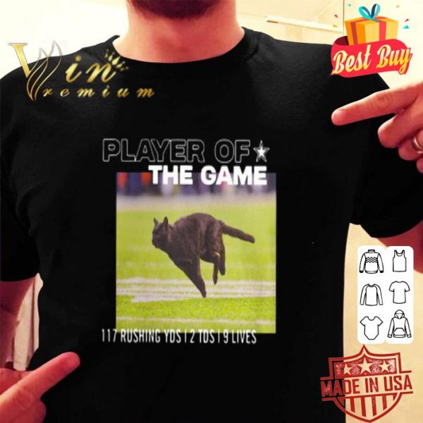 Dallas Cowboys Black Cat Player Of The Game 117 Rushing YSD 2 TDS 9 Lives shirt