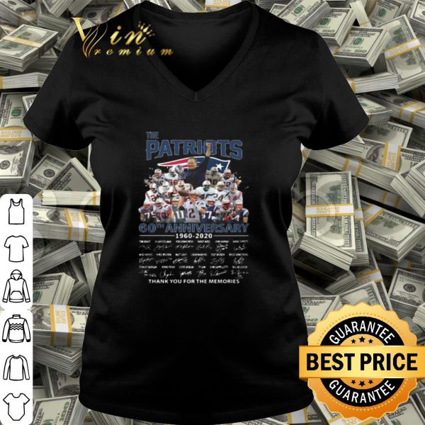 The Patriots 87th anniversary 1933-2020 signature thank memories shirt