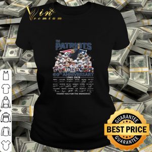 The Patriots 87th anniversary 1933-2020 signature thank memories shirt