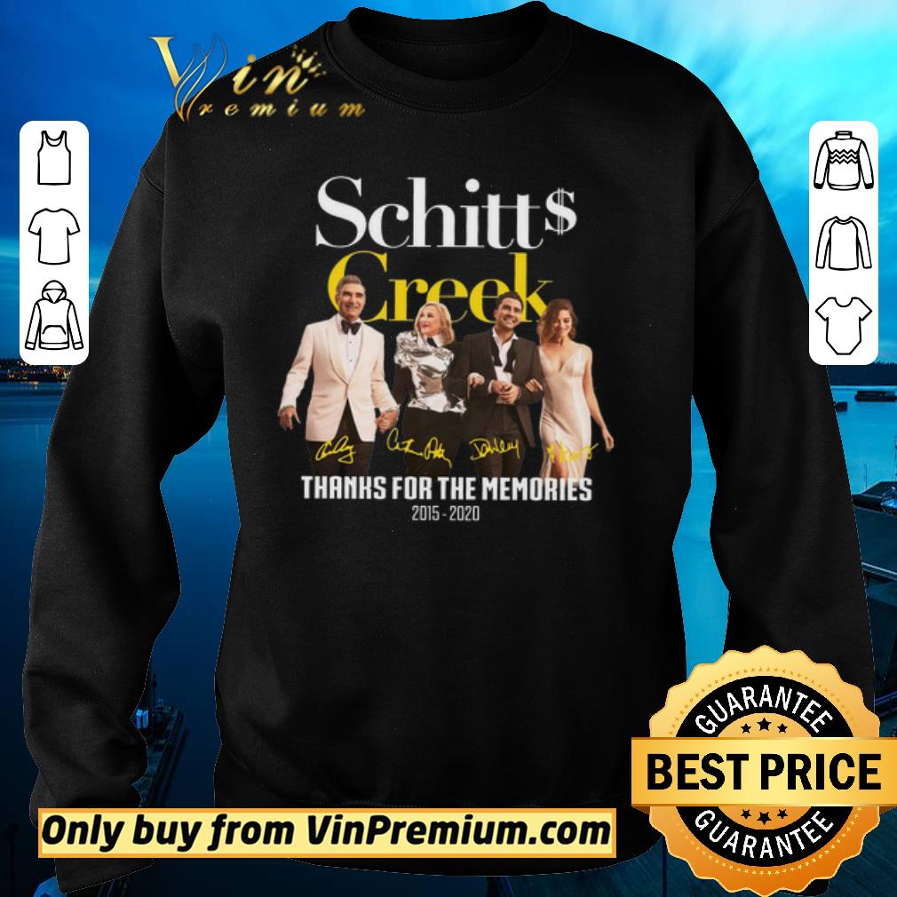 Hot Schitt Creek Signature Thanks For The Memories 2015 2020 shirt sweater Hot Schitt Creek Signature Thanks For The Memories 2015 2020 shirt sweater