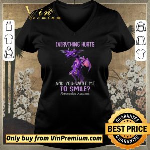 Awesome Dragon Everything Hurts And You Want Me To Smile Fibromyalgia Awareness shirt sweater