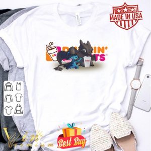 Stitch and Toothless and Dunkin’ Donuts logo shirt