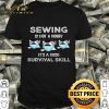 Strong girl quilter we work to support our country Coronavirus shirt