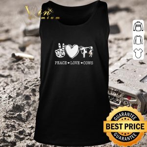 Awesome Version Peace sign love Cows shirt