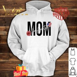 Mom firefighter American flag mother day shirt