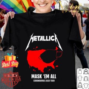 America Metallica Mask ‘Em All Coronavirus 2020 tour shirt