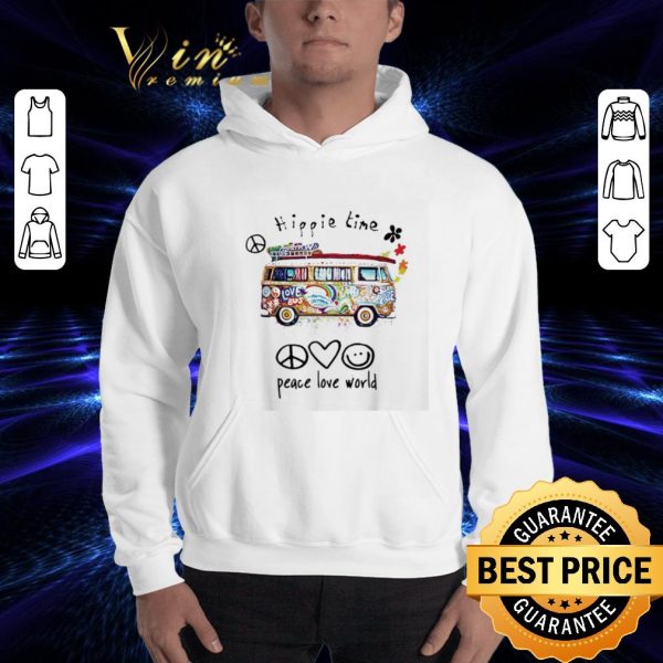 Premium Hippie time peace love world Hippie Van Version shirt
