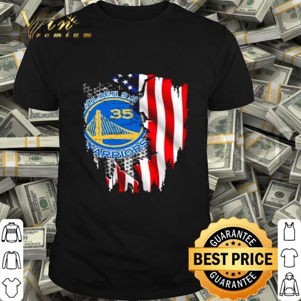 Golden State Warriors inside American Flag shirt