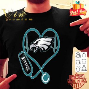 Love Stethoscopes Philadelphia Eagles heart shirt