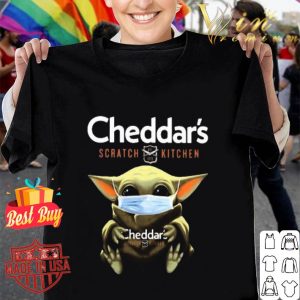 Baby Yoda mask Cheddar’s Scratch Kitchen Coronavirus shirt