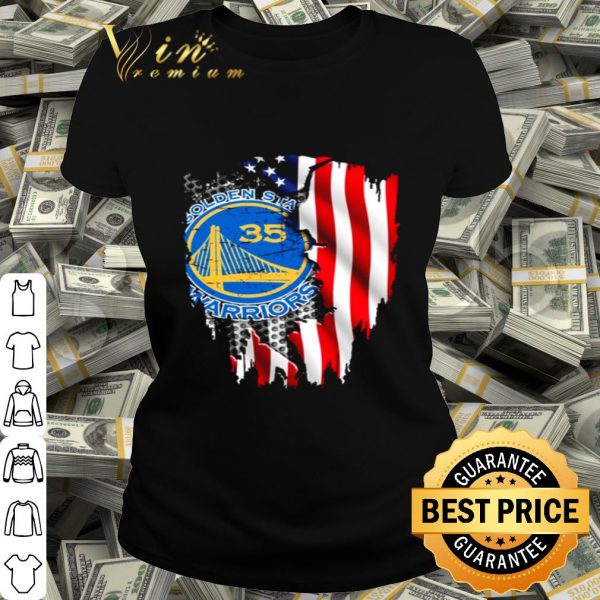 Golden State Warriors inside American Flag shirt