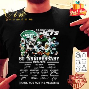 The New York Jets 60th anniversary 1959 2020 signatures shirt