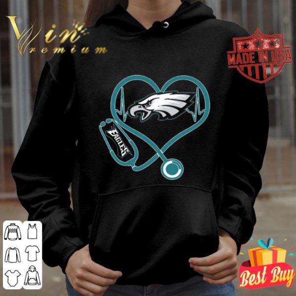 Love Stethoscopes Philadelphia Eagles heart shirt