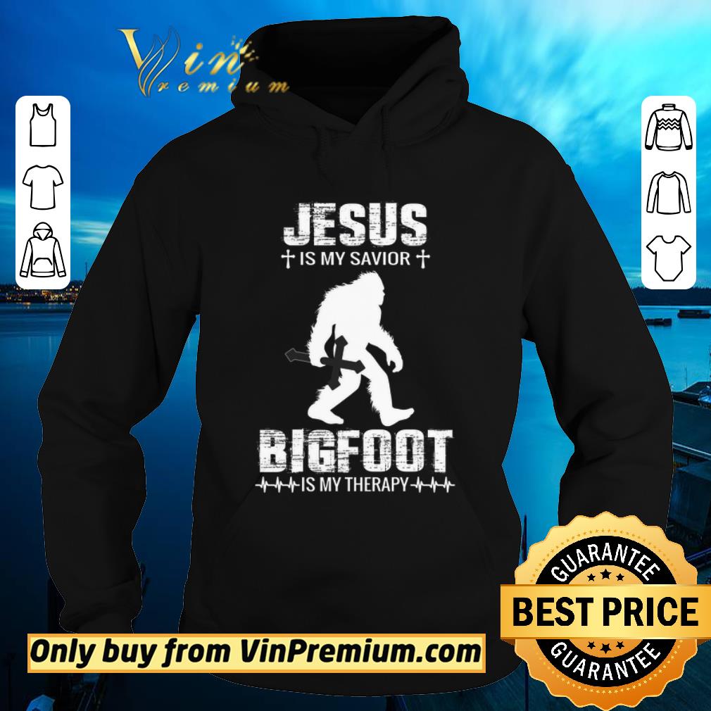 8fdefaaf pretty jesus is my savior bigfoot is my therapy shirt sweater 4 - Pretty Jesus Is My Savior Bigfoot Is My Therapy shirt sweater