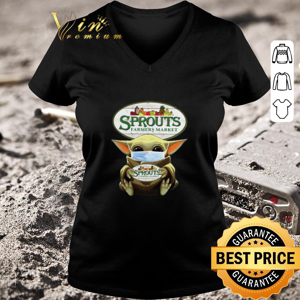 Funny Baby Yoda Mask Sprouts Farmers Market Coronavirus shirt Funny Baby Yoda Mask Sprouts Farmers Market Coronavirus shirt