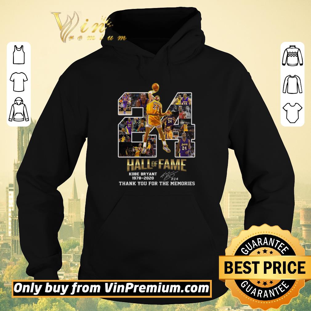 Awesome 24 Hall Of Fame Kobe Bryant 1978 2020 Signature Thank You For The Memories shirt sweater 4 - Awesome 24 Hall Of Fame Kobe Bryant 1978 2020 Signature Thank You For The Memories shirt sweater