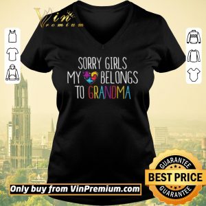 Awesome Autism Sory Girls My Heart Belongs To Grandma shirt sweater