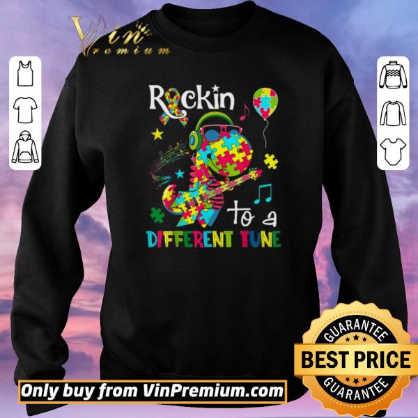 Awesome Dragon Autism Awareness Rockin To A Different shirt sweater