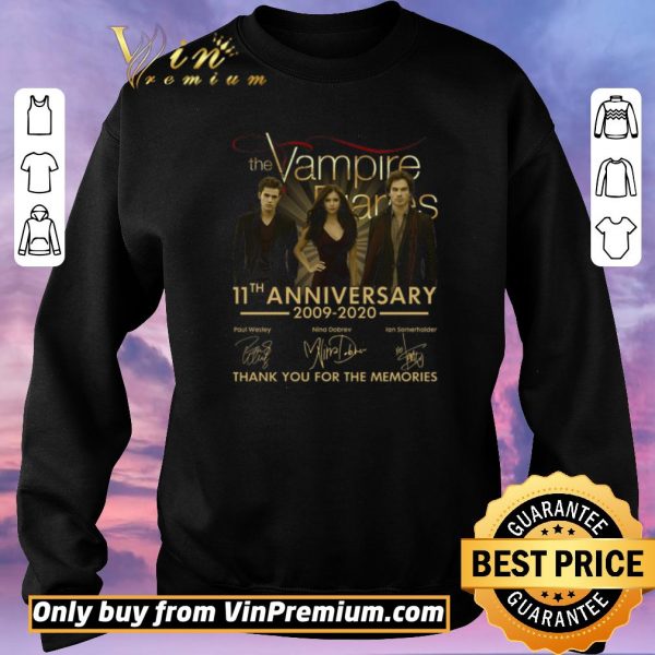 Awesome The Vampire Diaries 11th Anniversary 200902020 Thank You For The Memories shirt sweater