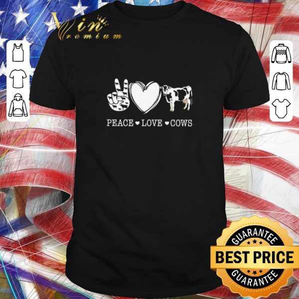 Awesome Version Peace sign love Cows shirt