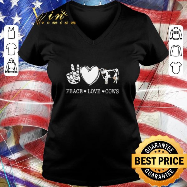 Awesome Version Peace sign love Cows shirt