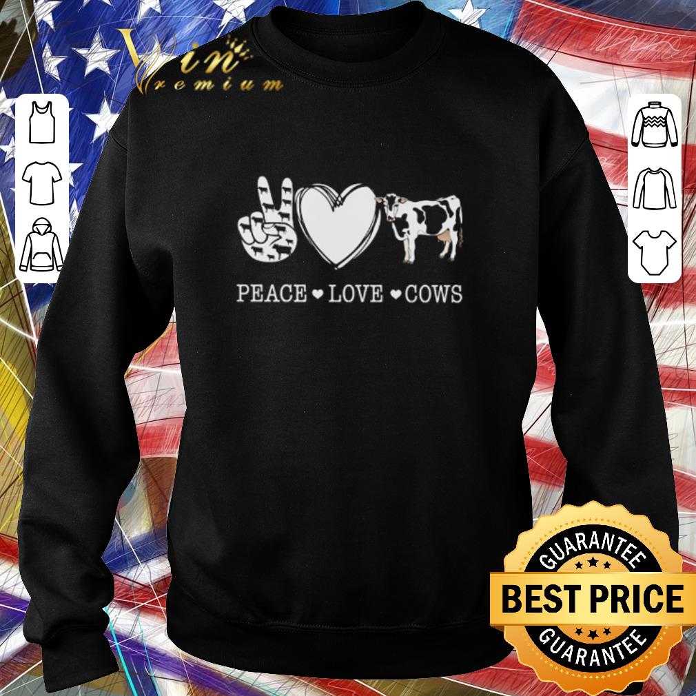 Awesome Version Peace sign love Cows shirt Awesome Version Peace sign love Cows shirt 4 - Awesome Version Peace sign love Cows shirt