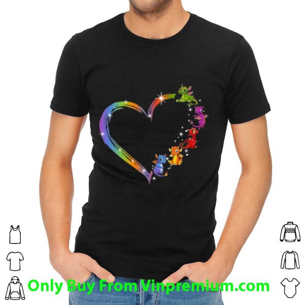 Dragons Heart Rainbow Heart Shirt