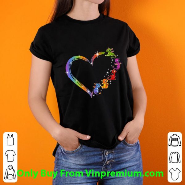 Dragons Heart Rainbow Heart Shirt