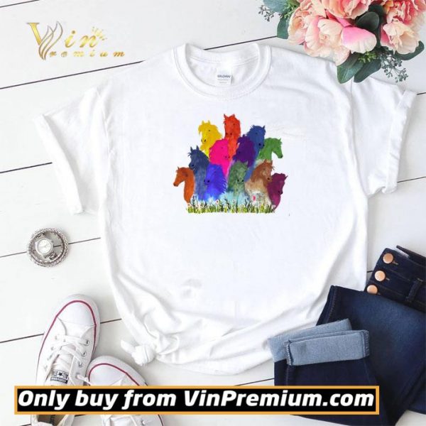 Horse Watercolor Flower shirt sweater