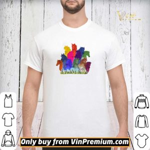 Horse Watercolor Flower shirt sweater 2