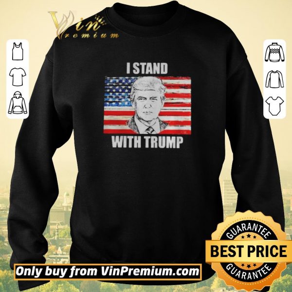 Hot I stand with Trump flag shirt sweater