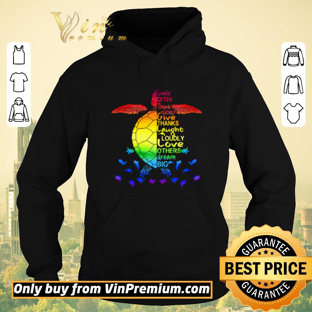 Hot Smile Often Think Positively Give Thanks Laugh Loudly Love Others Dream Big Turtle Ocean shirt sweater 4 - Hot Smile Often, Think Positively, Give Thanks, Laugh Loudly, Love Others, Dream Big Turtle Ocean shirt sweater