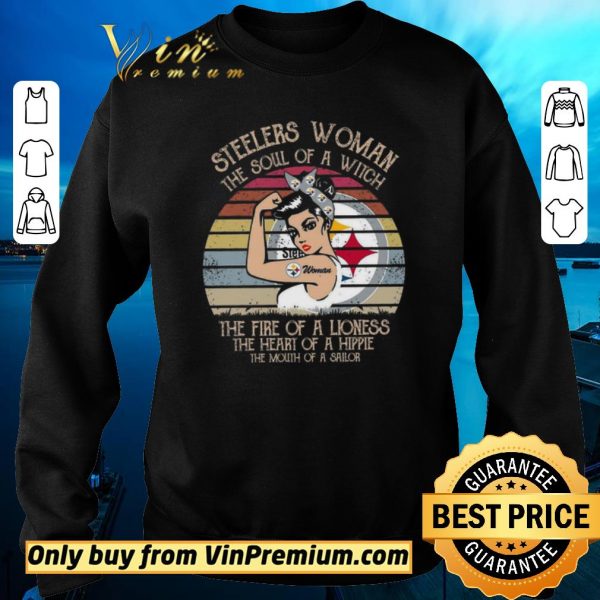 Hot Steelers Woman The Soul Of A Witch The Fire Of A Lioness Vintage shirt sweater